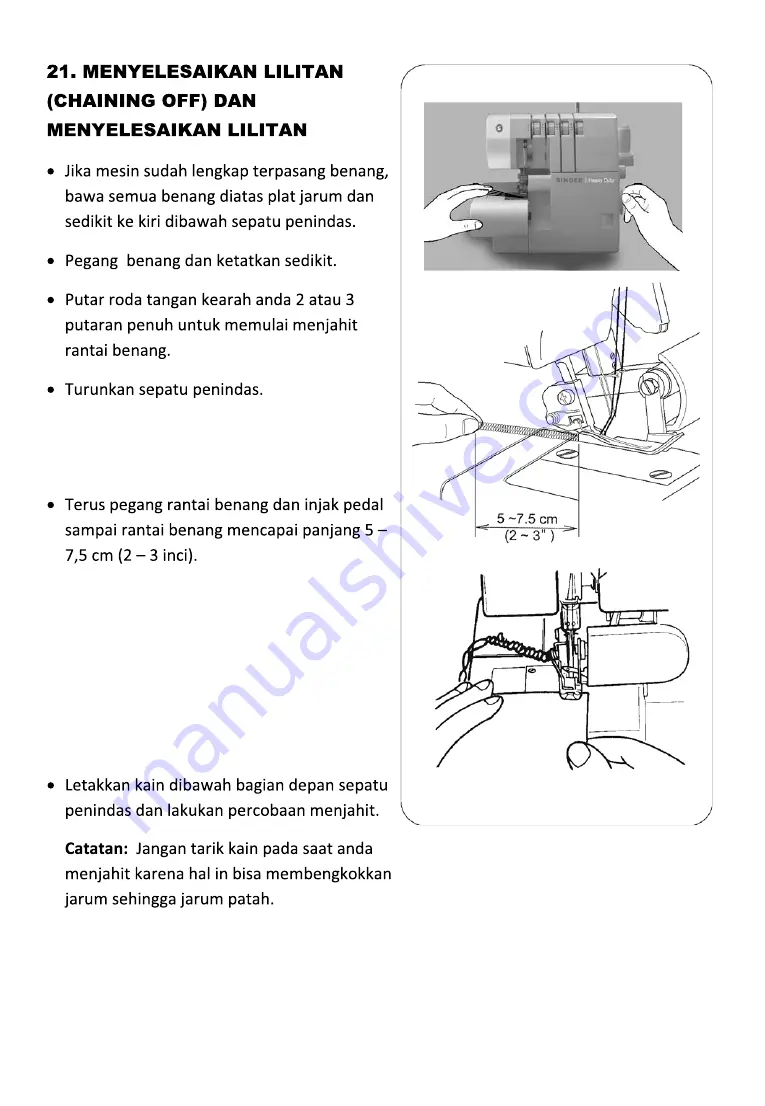 Singer Heavy Duty 14HD854 Скачать руководство пользователя страница 31