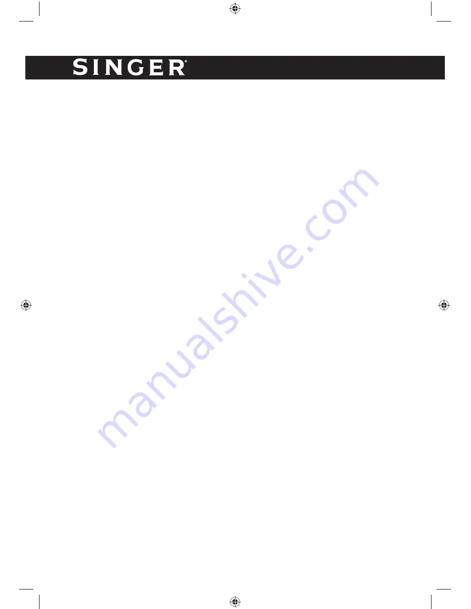 Singer SFC610 Instruction Manual Download Page 7