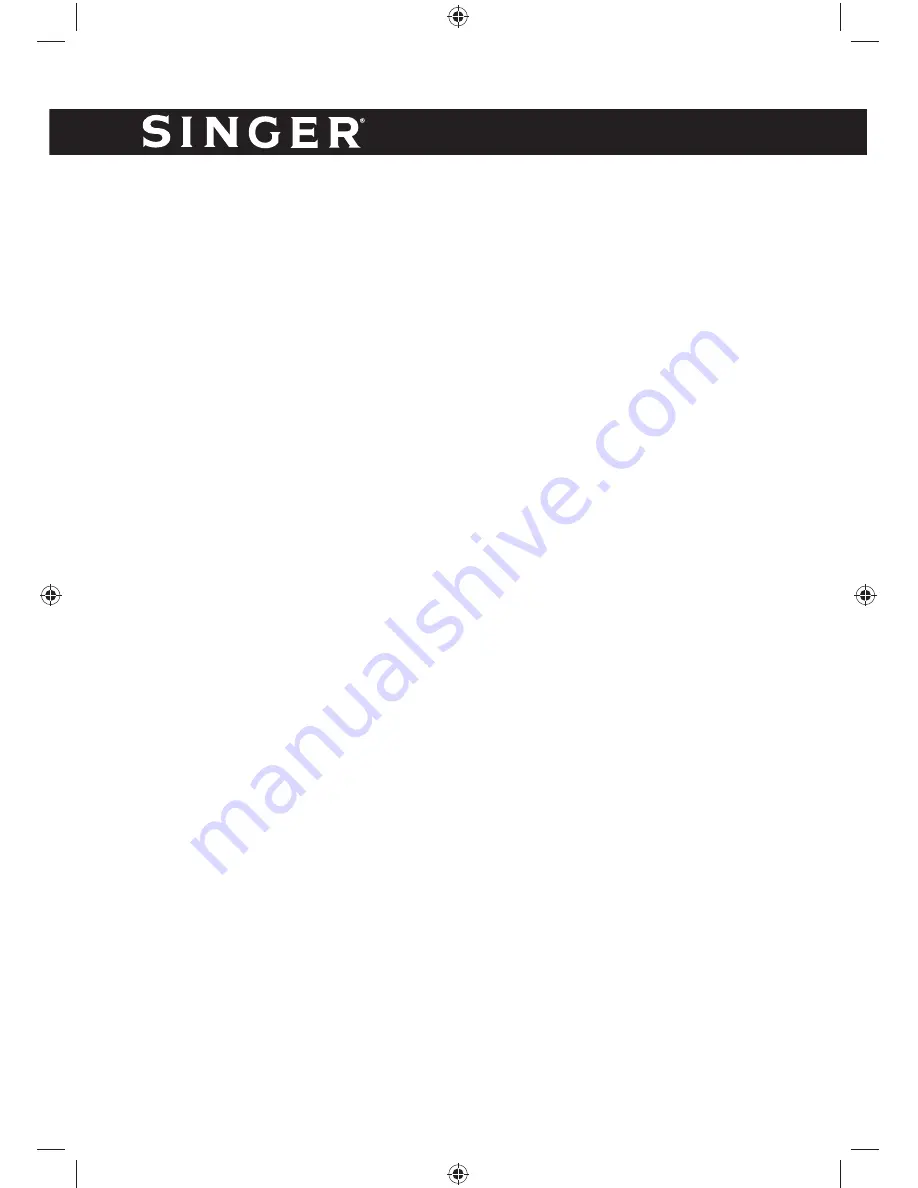 Singer SFC610 Instruction Manual Download Page 11