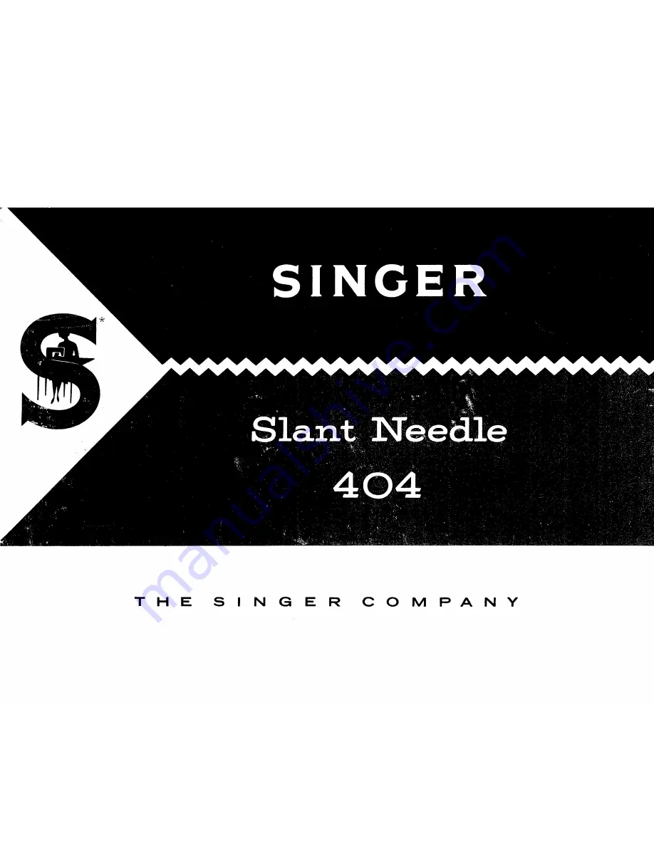 Singer Slant Needle Скачать руководство пользователя страница 1