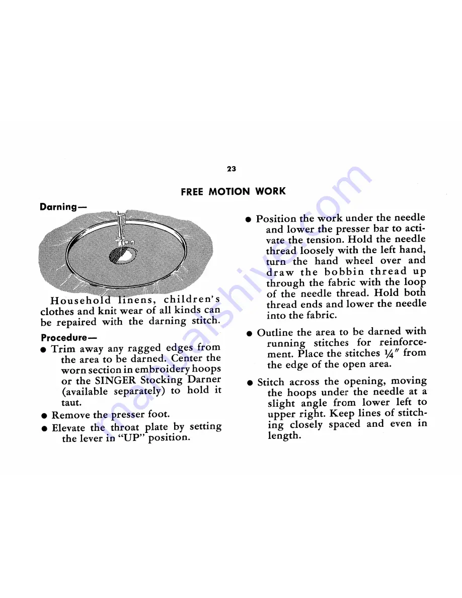 Singer Slant Needle Instructions For Using Manual Download Page 25