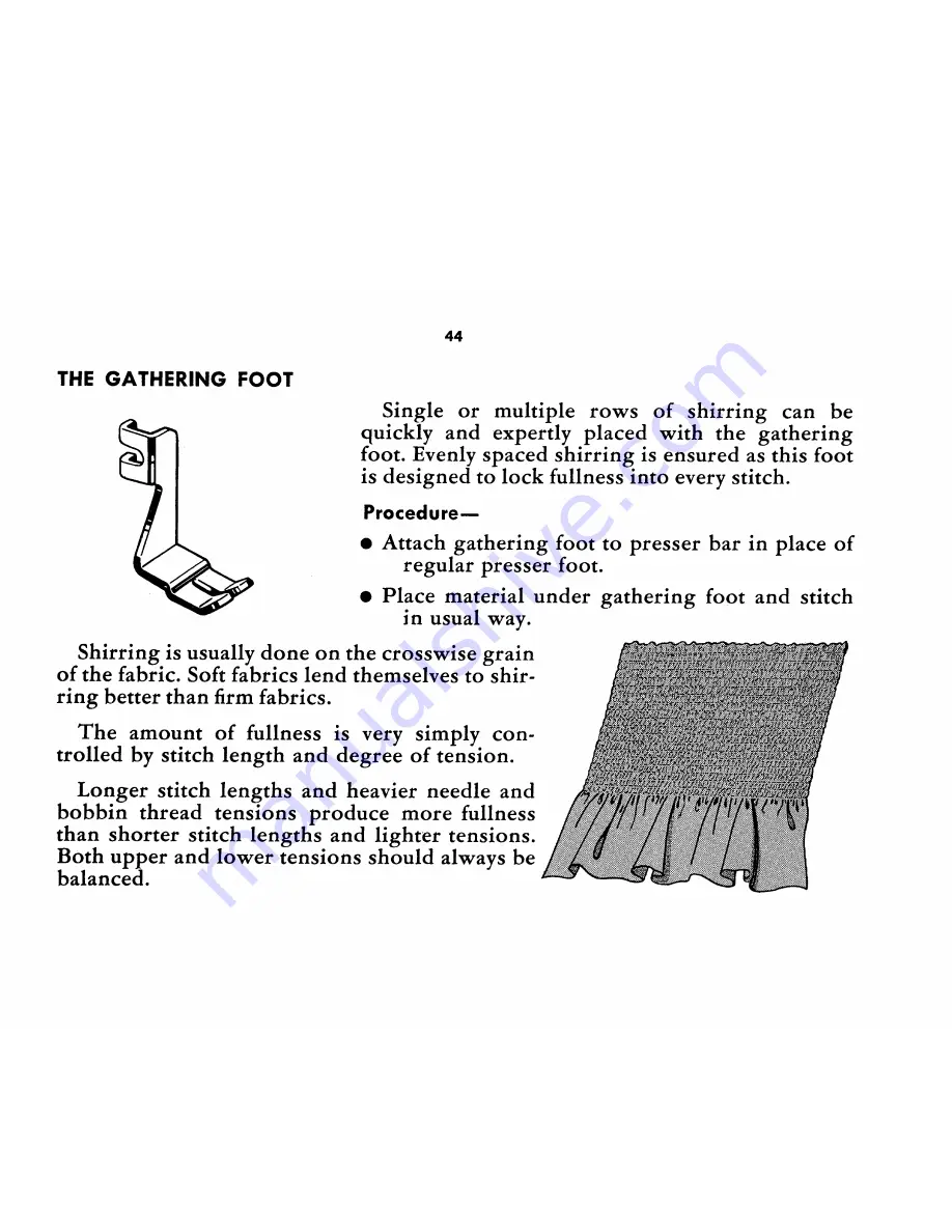 Singer Slant Needle Instructions For Using Manual Download Page 46