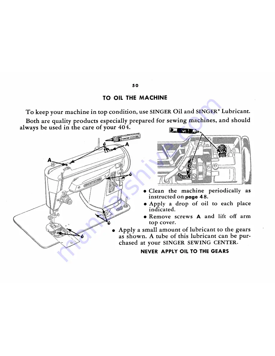 Singer Slant Needle Instructions For Using Manual Download Page 52