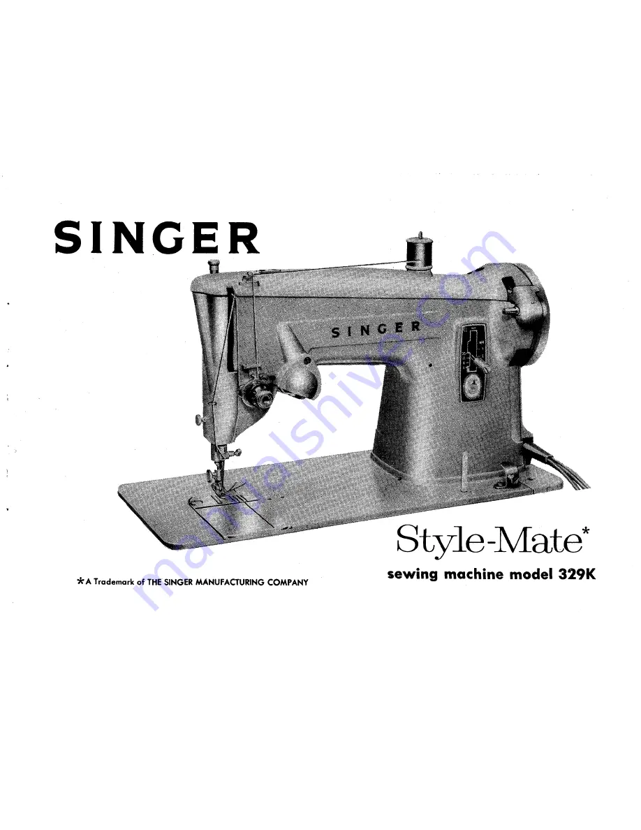 Singer Style-Mate 329K Скачать руководство пользователя страница 3