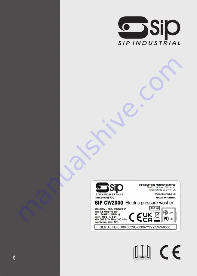 SIP 08970 Product Manual Download Page 1