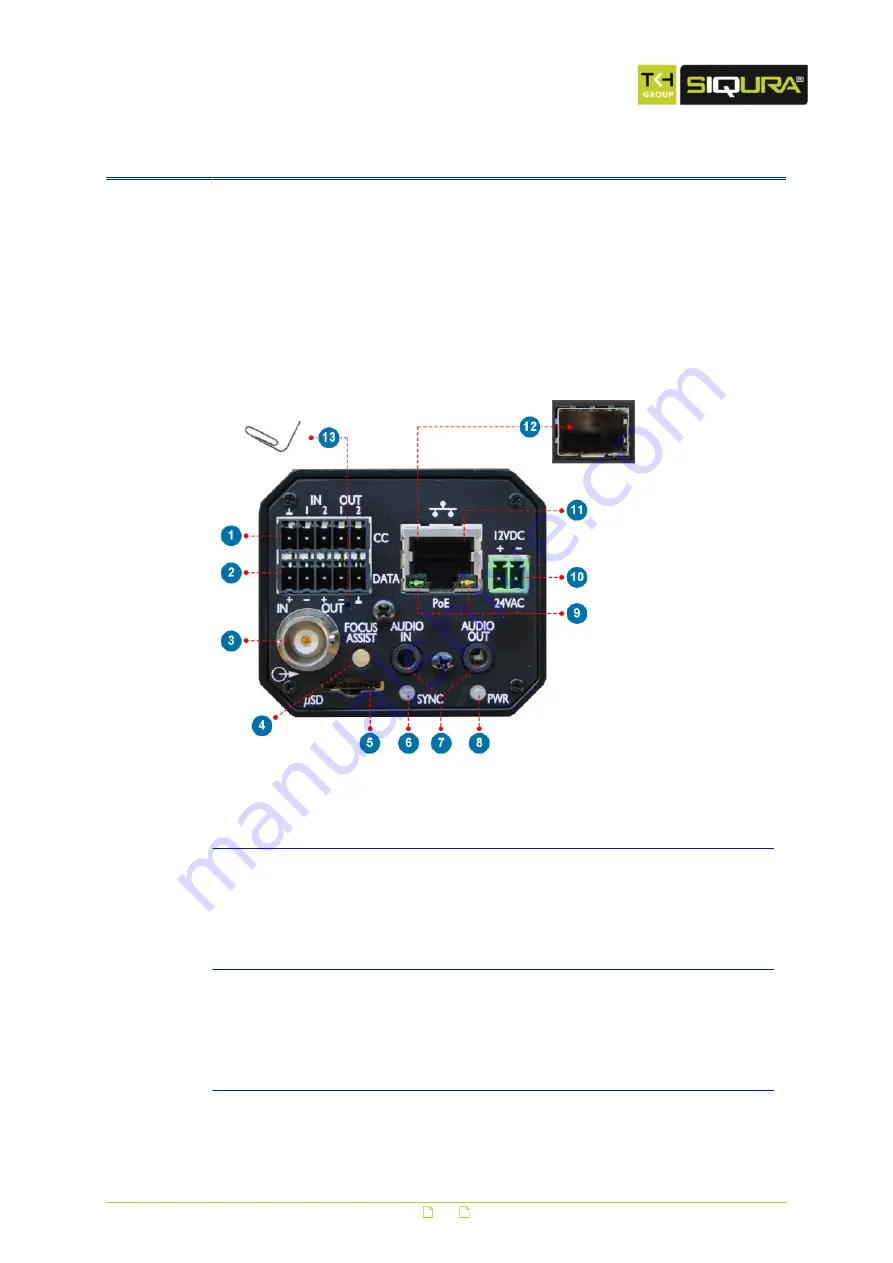 Siqura BC840 Series Installation Manual Download Page 13