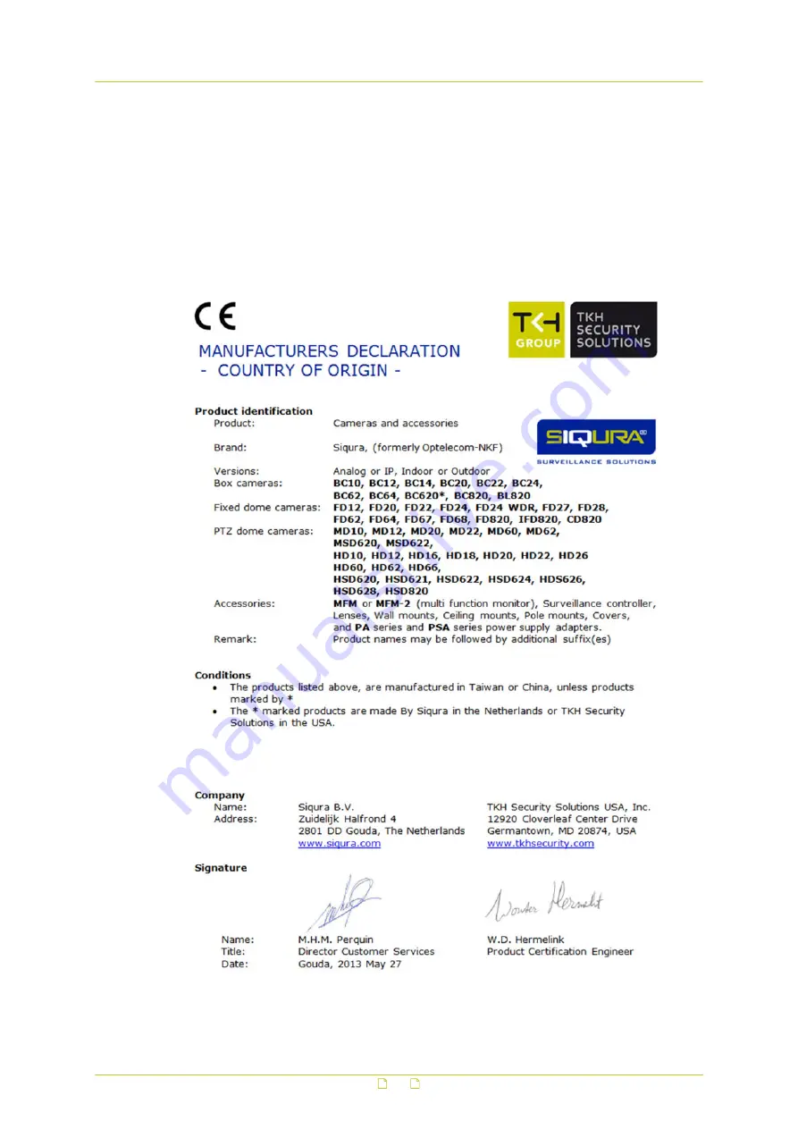 Siqura HSD820 Series User Manual Download Page 10