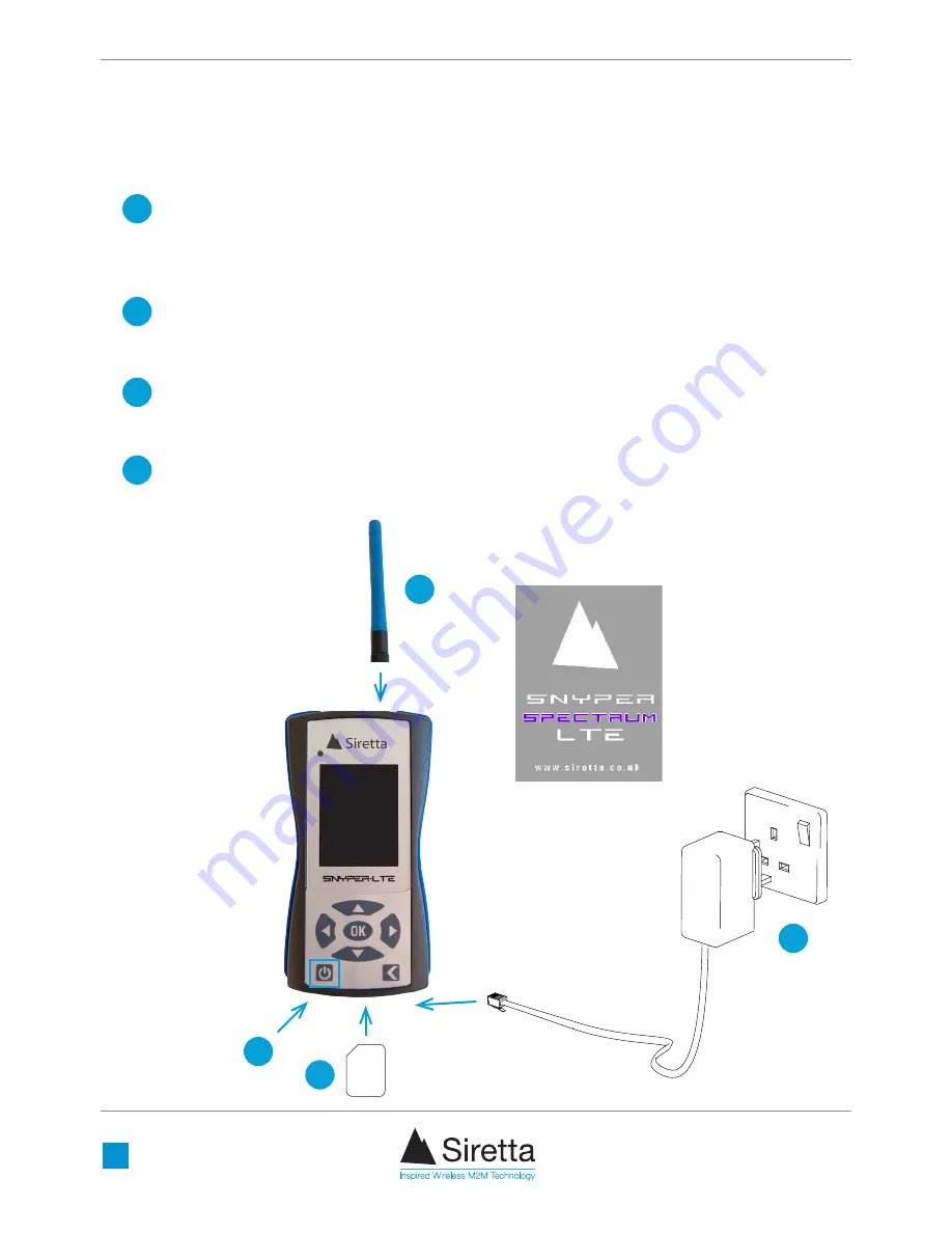 SIRETTA SNYPER-LTE Spectrum Quick Start Manual Download Page 4