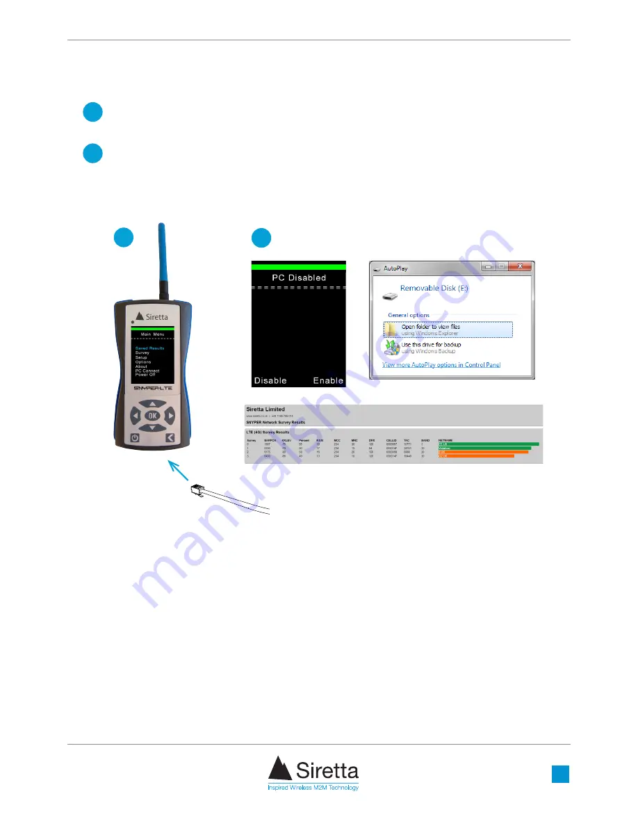 SIRETTA SNYPER-LTE Spectrum Quick Start Manual Download Page 13