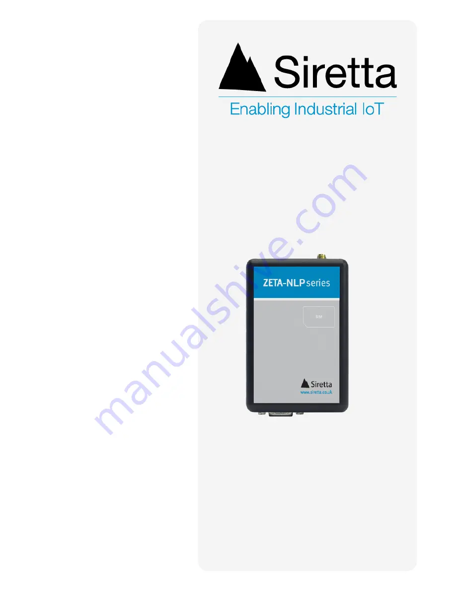 SIRETTA ZETA-NLP Series Hardware Reference Manual Download Page 1