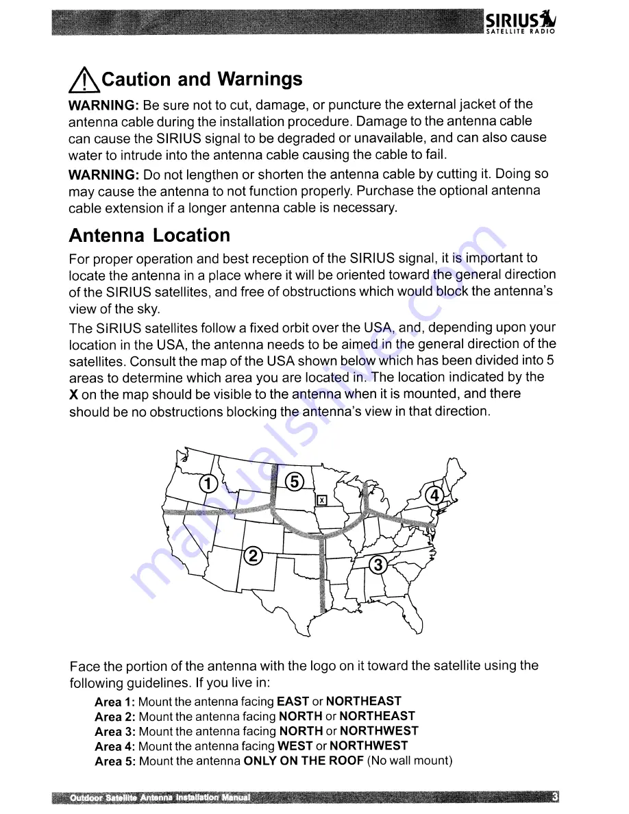 Sirius Satellite Radio Satellite Radio Antenna Installation Manual Download Page 3