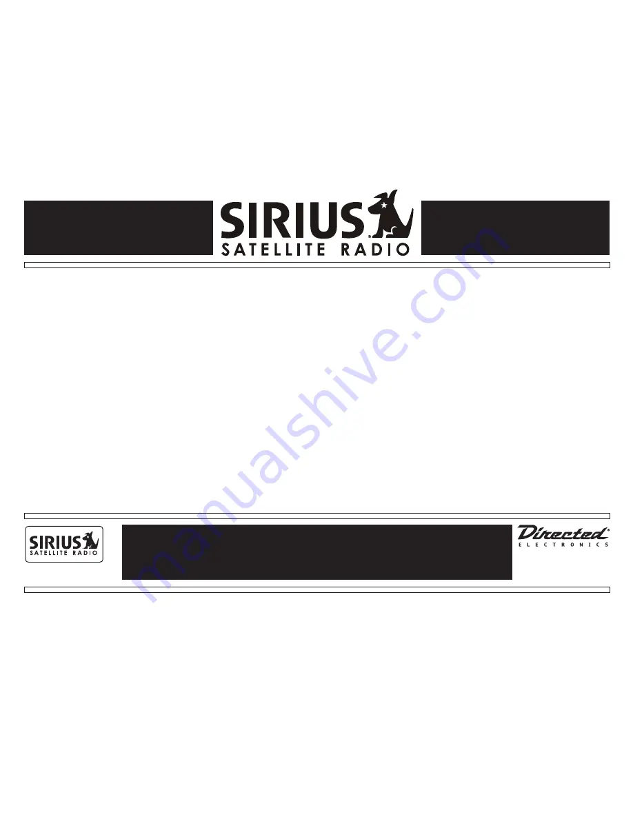 Sirius Satellite Radio SIRIUS STILETTO SL-BB1 Скачать руководство пользователя страница 1