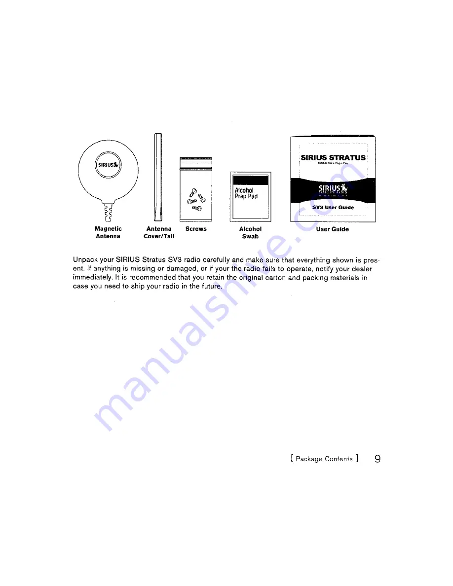 Sirius Satellite Radio Stratus SV3 Скачать руководство пользователя страница 9