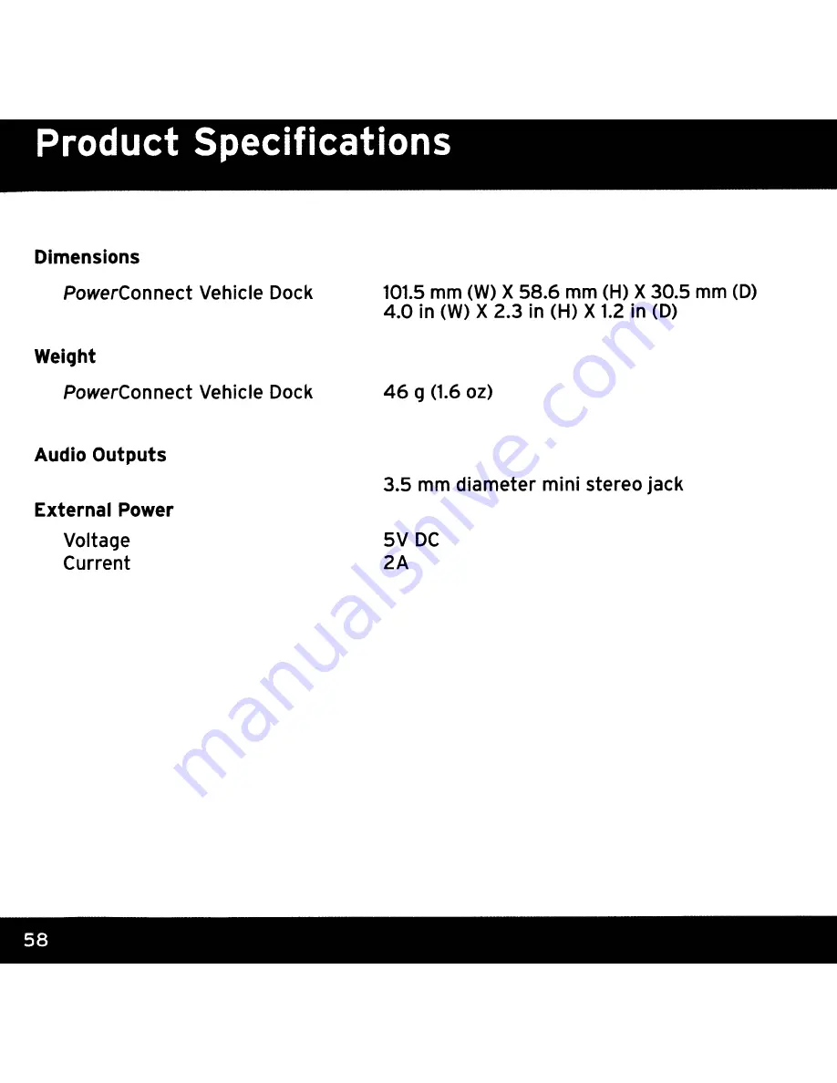 Sirius Satellite Radio XM Dock & Play PowerConnect Скачать руководство пользователя страница 58