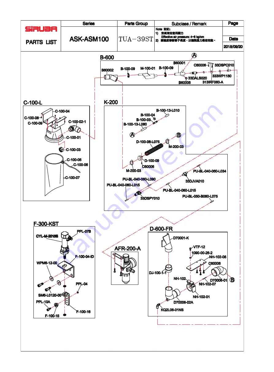 Siruba ASK-ASM100 Instruction Book / Parts List Download Page 56