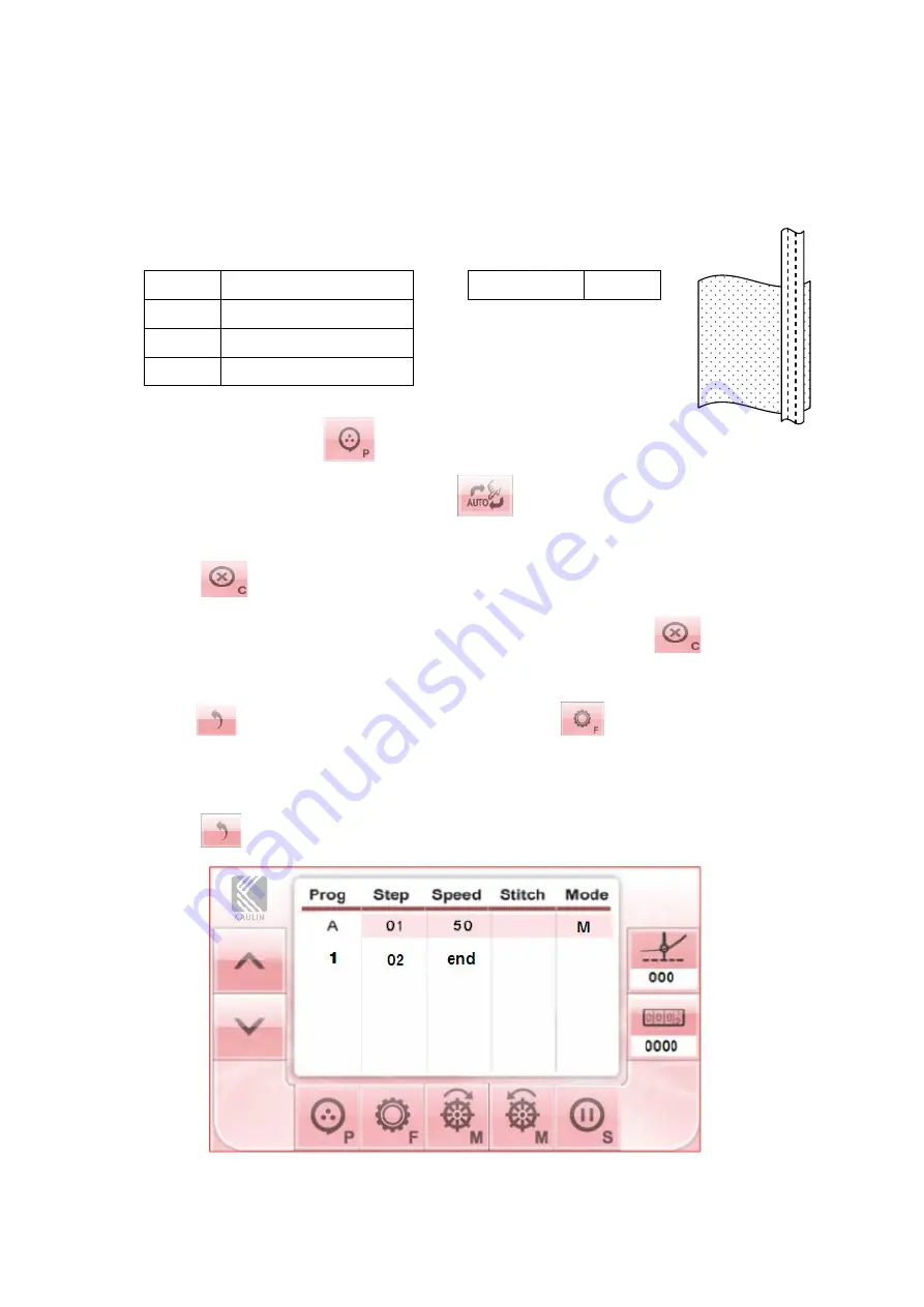 Siruba F007K / FSC Electronic Control Parameter Manual Download Page 23