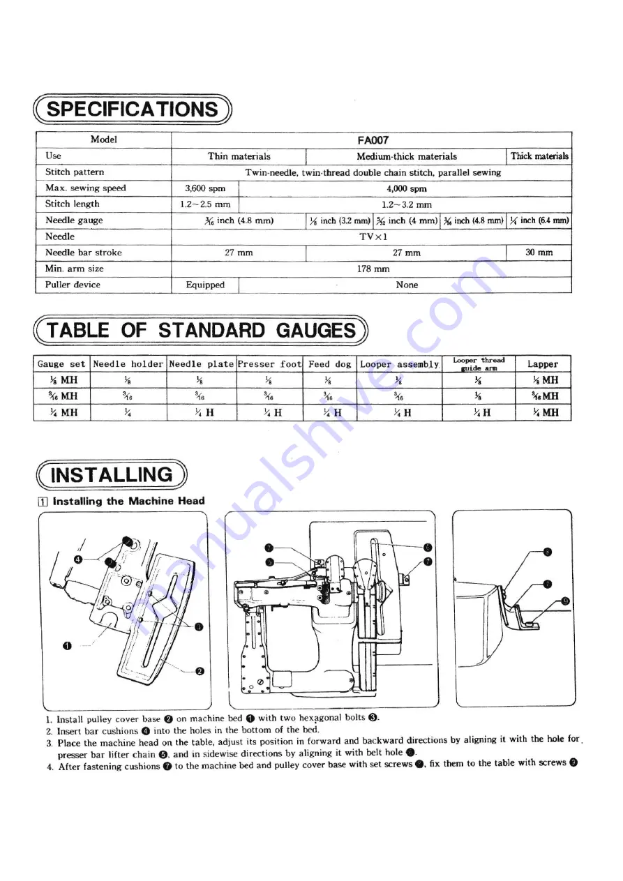 Siruba FA007 Instructions And Parts List Download Page 5