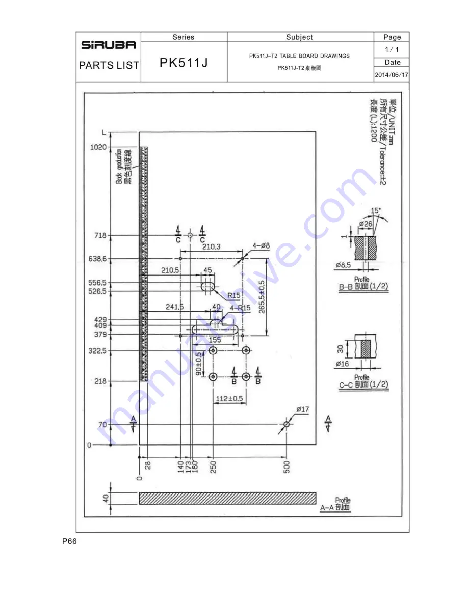 Siruba PK511 Instruction Book And Parts List Download Page 67