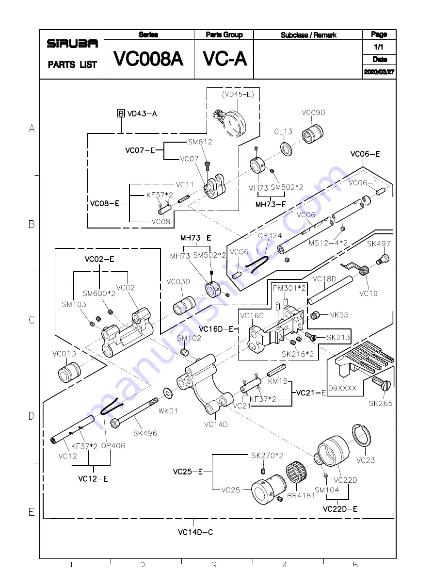 Siruba VC008 Instruction Book / Parts List Download Page 40