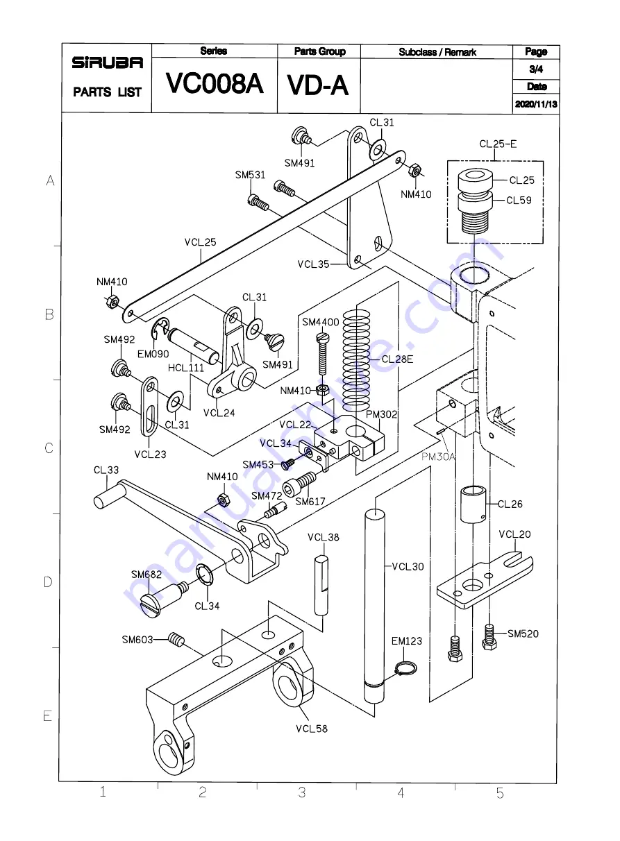 Siruba VC008 Instruction Book / Parts List Download Page 43