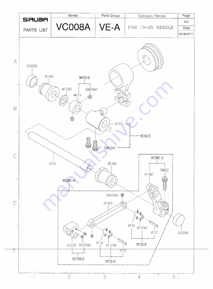 Siruba VC008 Instruction Book / Parts List Download Page 49