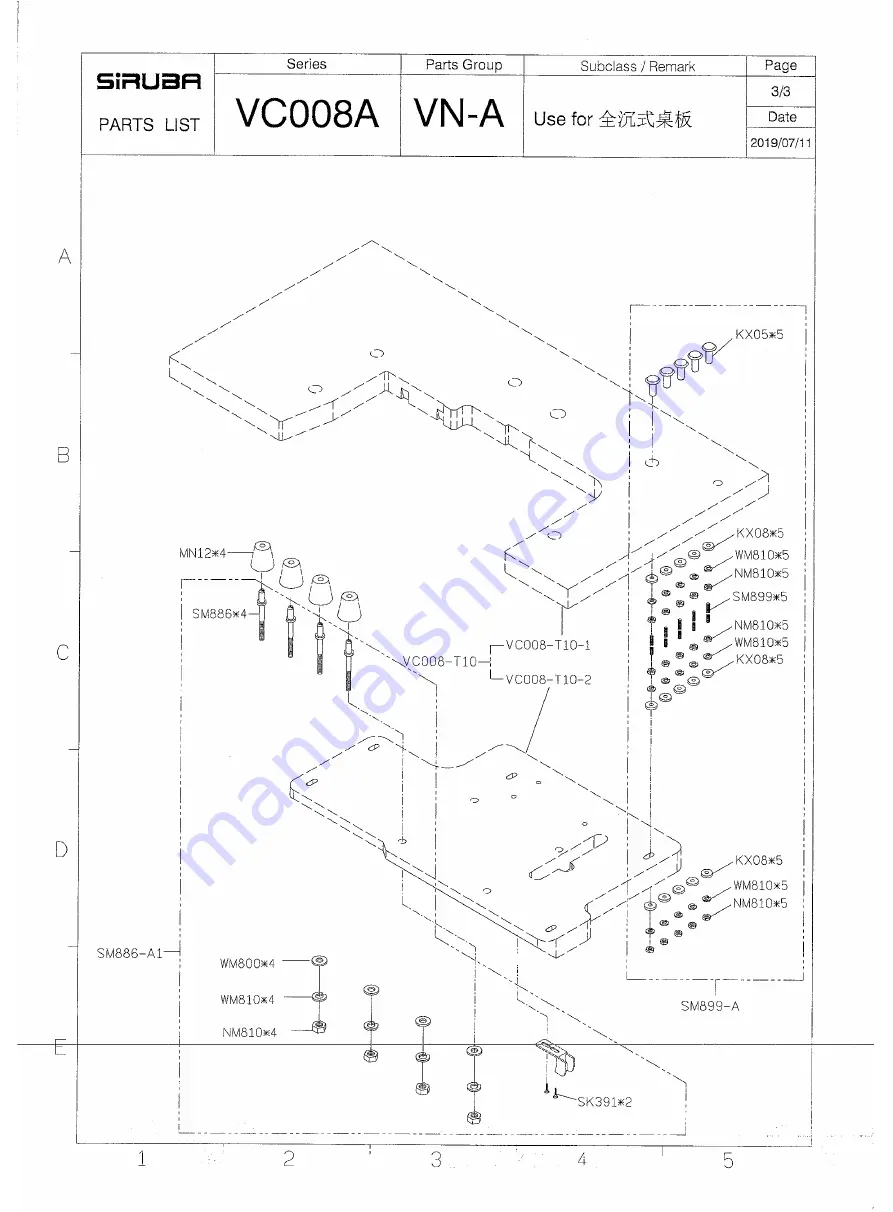 Siruba VC008 Instruction Book / Parts List Download Page 57