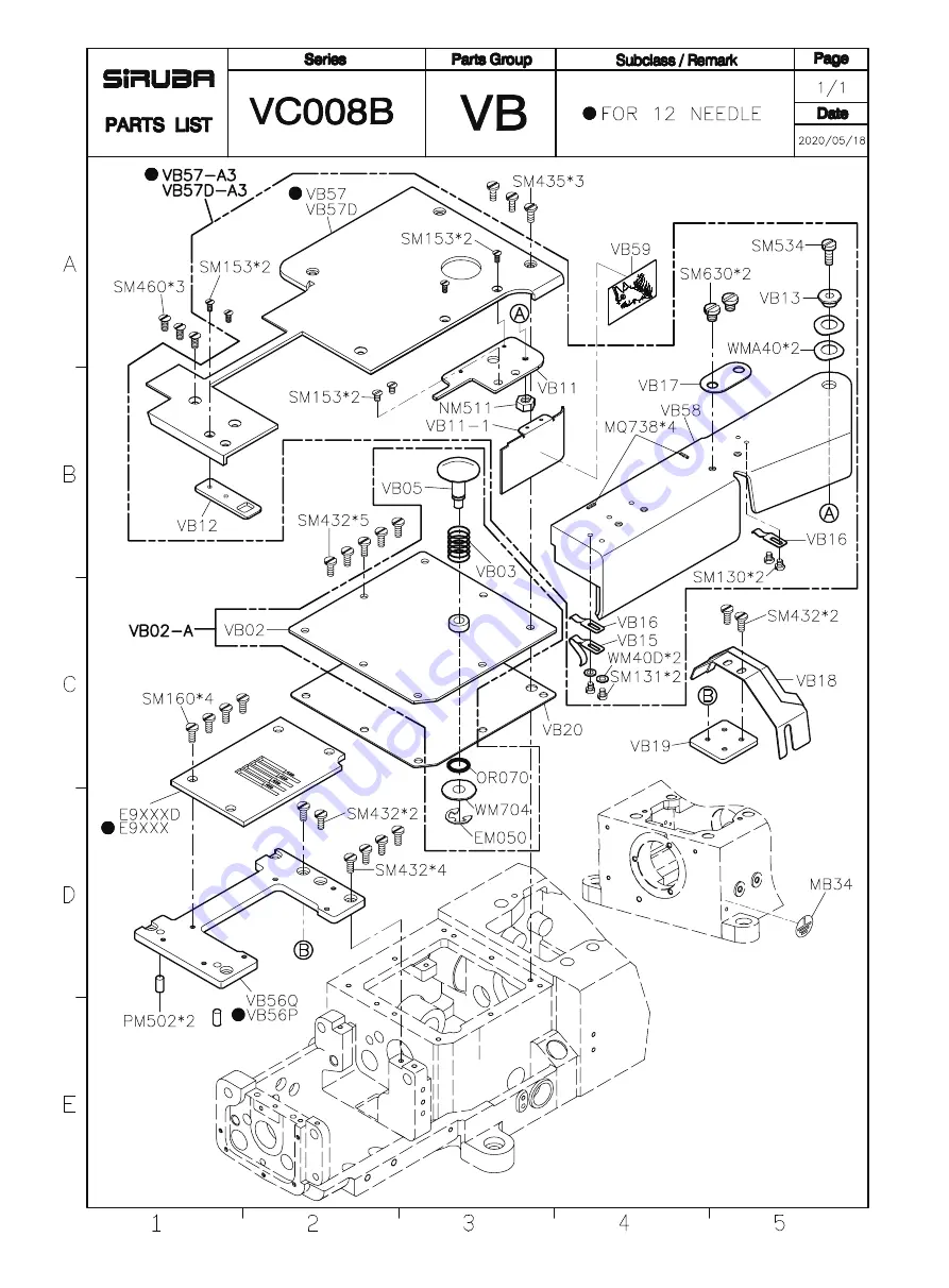 Siruba VC008B Instruction Book / Parts List Download Page 37