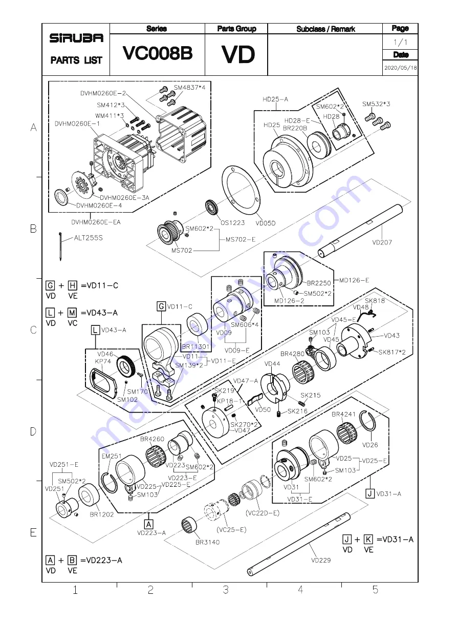 Siruba VC008B Instruction Book / Parts List Download Page 39