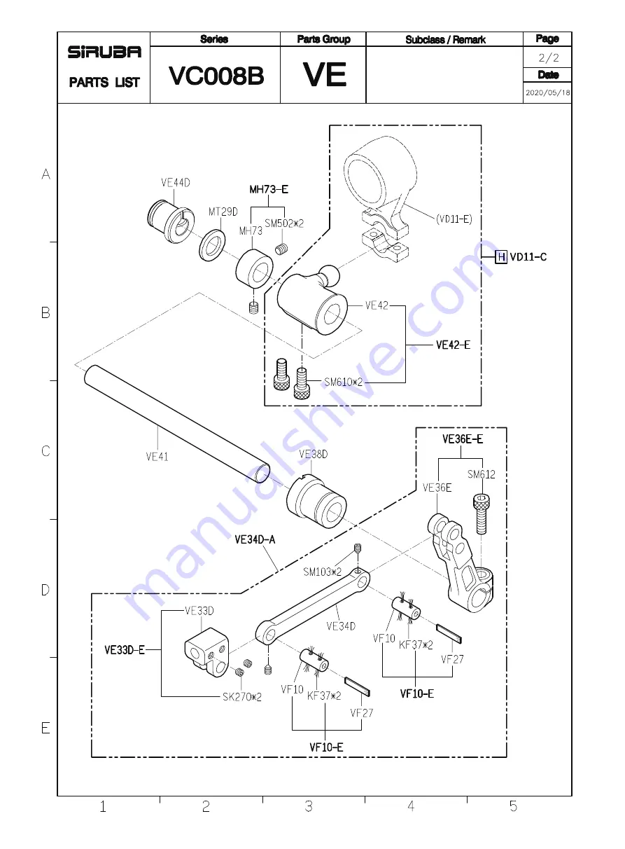 Siruba VC008B Instruction Book / Parts List Download Page 41