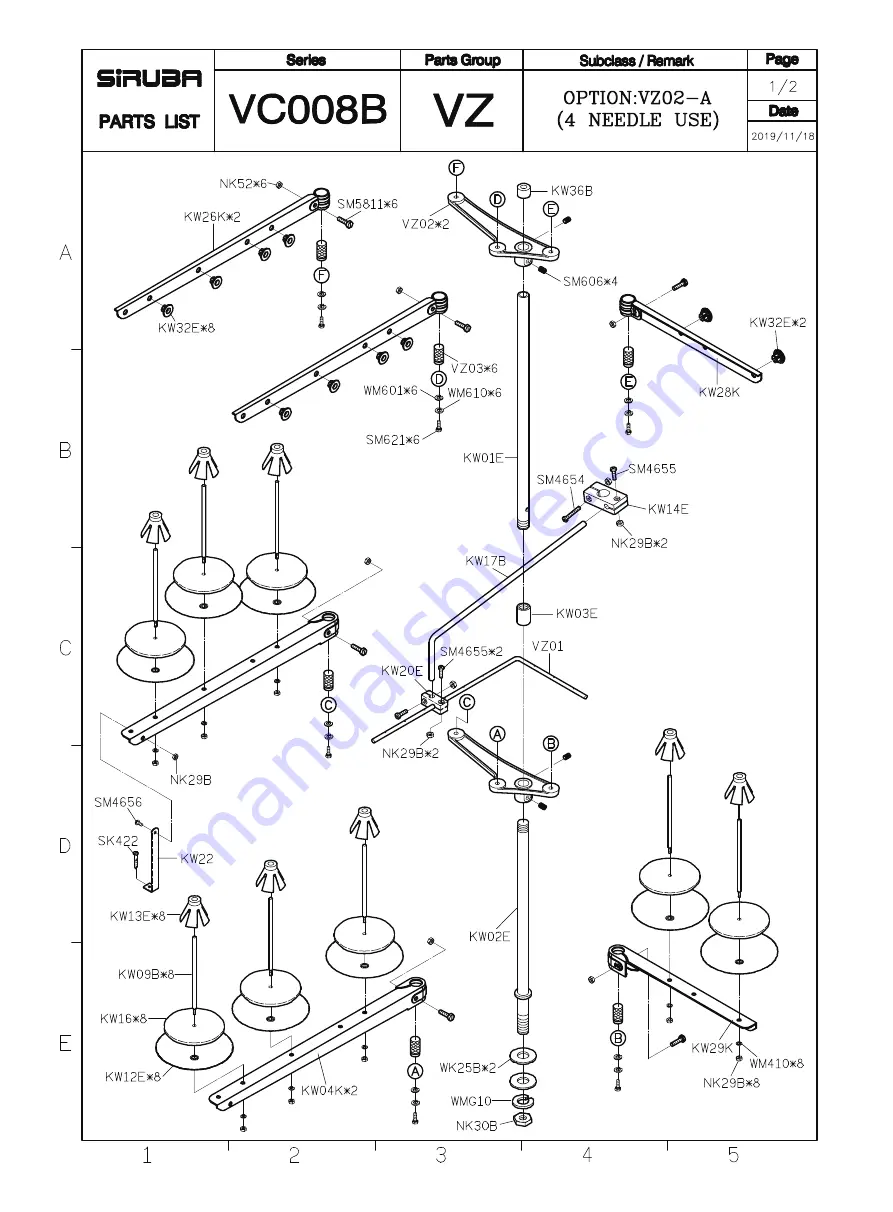 Siruba VC008B Instruction Book / Parts List Download Page 57