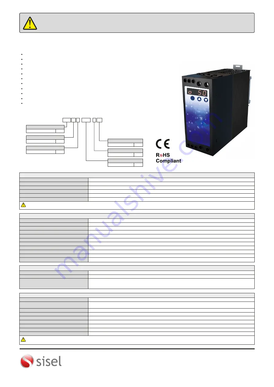 sisel ENDA ERFA1-NTC-240 Series Скачать руководство пользователя страница 1