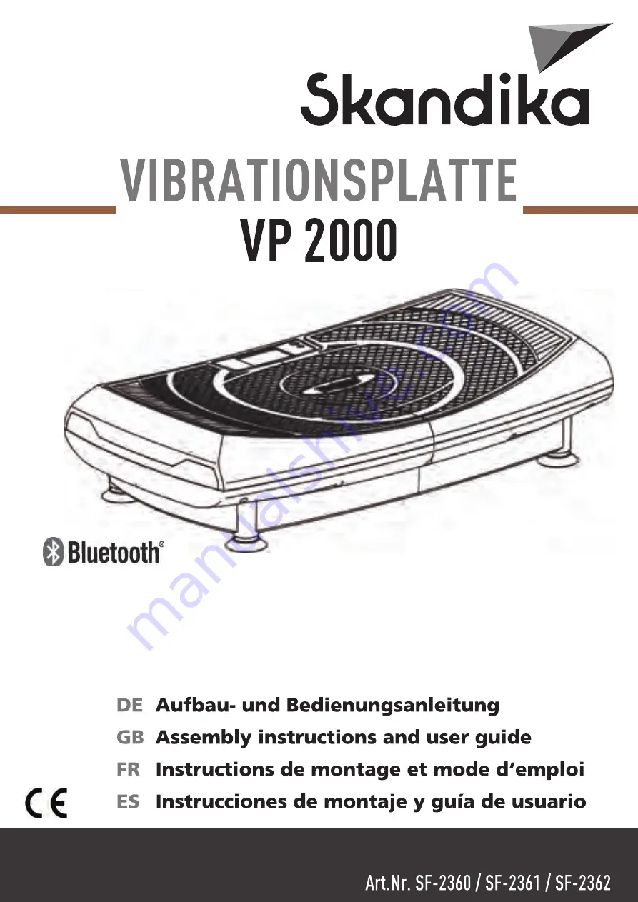 Skandika VP 2000 Series Assembly Instructions And User Manual Download Page 1