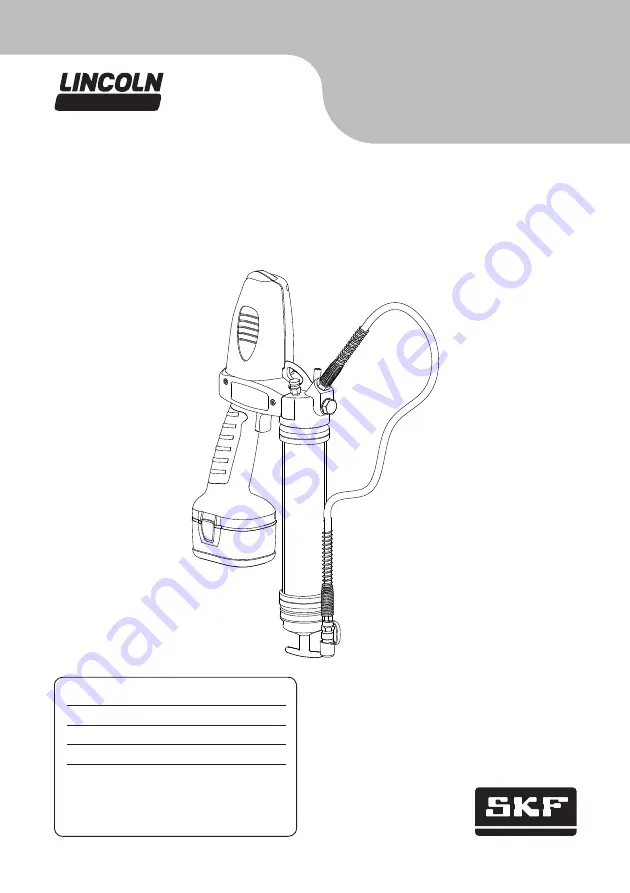 SKF LINCOLN 1440CLR Скачать руководство пользователя страница 1