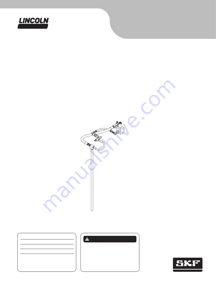 SKF LINCOLN 85831 Assembly Manual Download Page 1