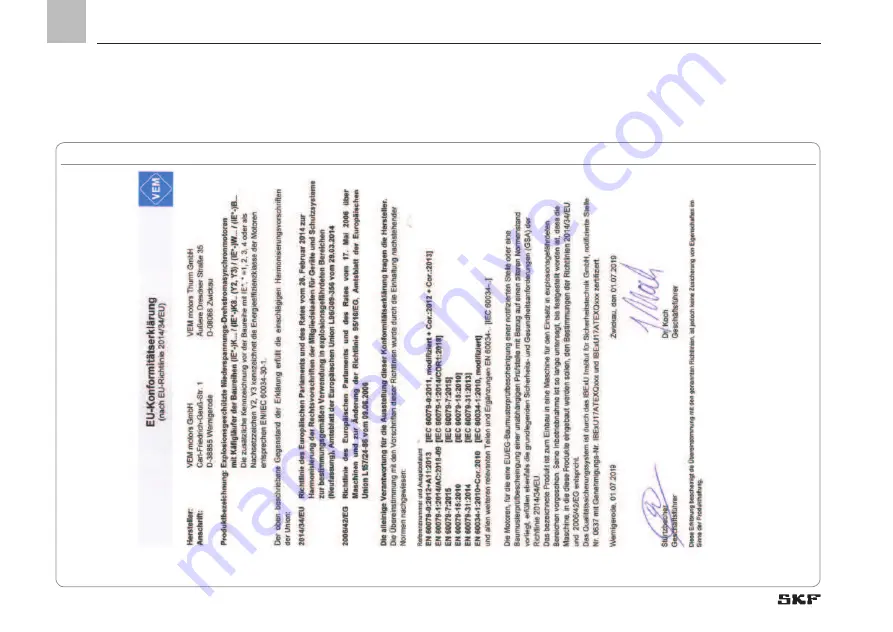 SKF LINCOLN FB Series Operating Instructions Manual Download Page 102