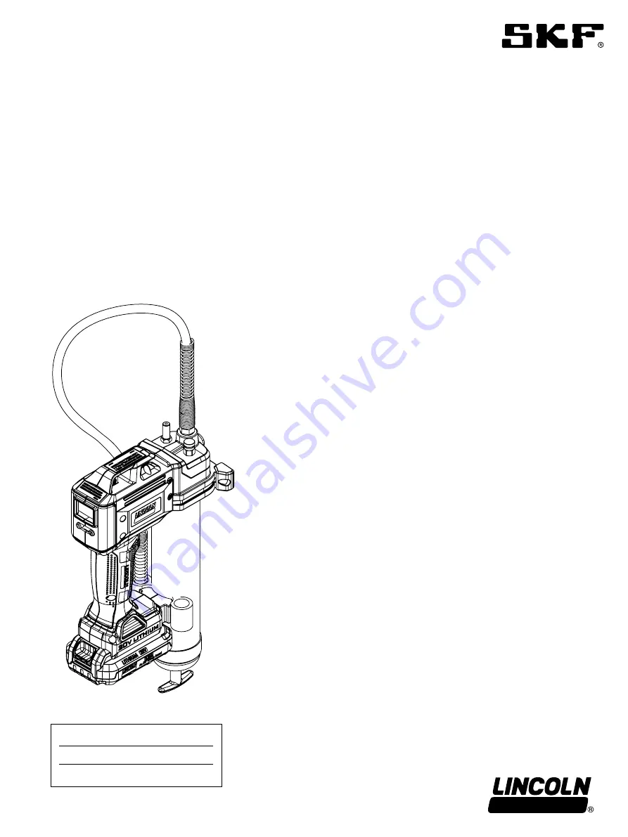 SKF PowerLuber 1882E Скачать руководство пользователя страница 1