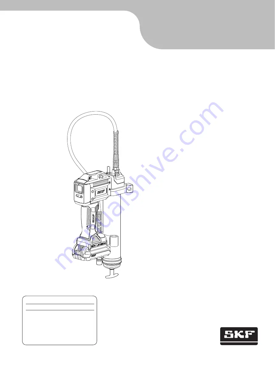 SKF TLGB 20 Instructions For Use Manual Download Page 2