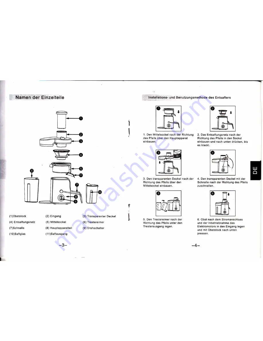 SKG GS-306L User Manual Download Page 7