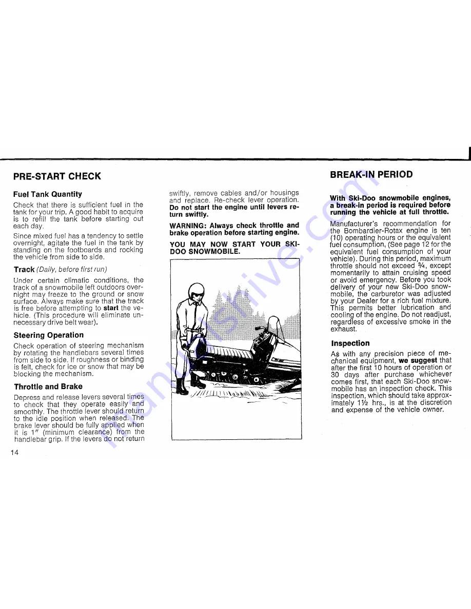 Ski-Doo 1972 440 Owner'S Manual Download Page 18