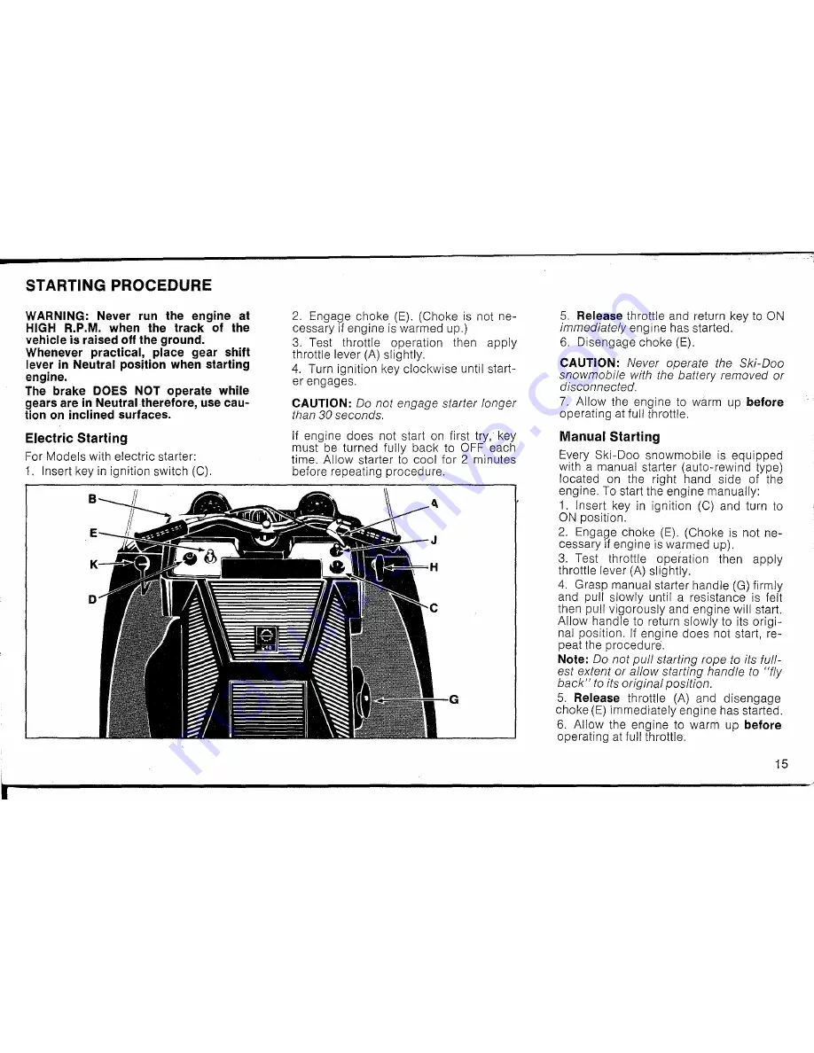 Ski-Doo 1972 440 Owner'S Manual Download Page 19