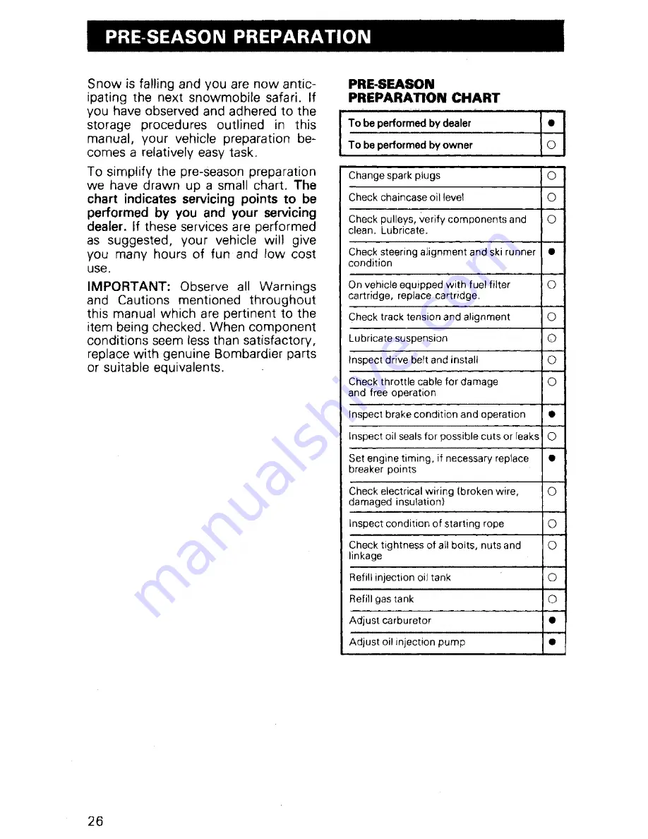 Ski-Doo 1980 citation 3500 Operator'S Manual Download Page 28