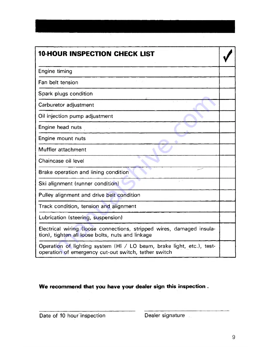 Ski-Doo EVEREST 500 1981 Operator'S Manual Download Page 11