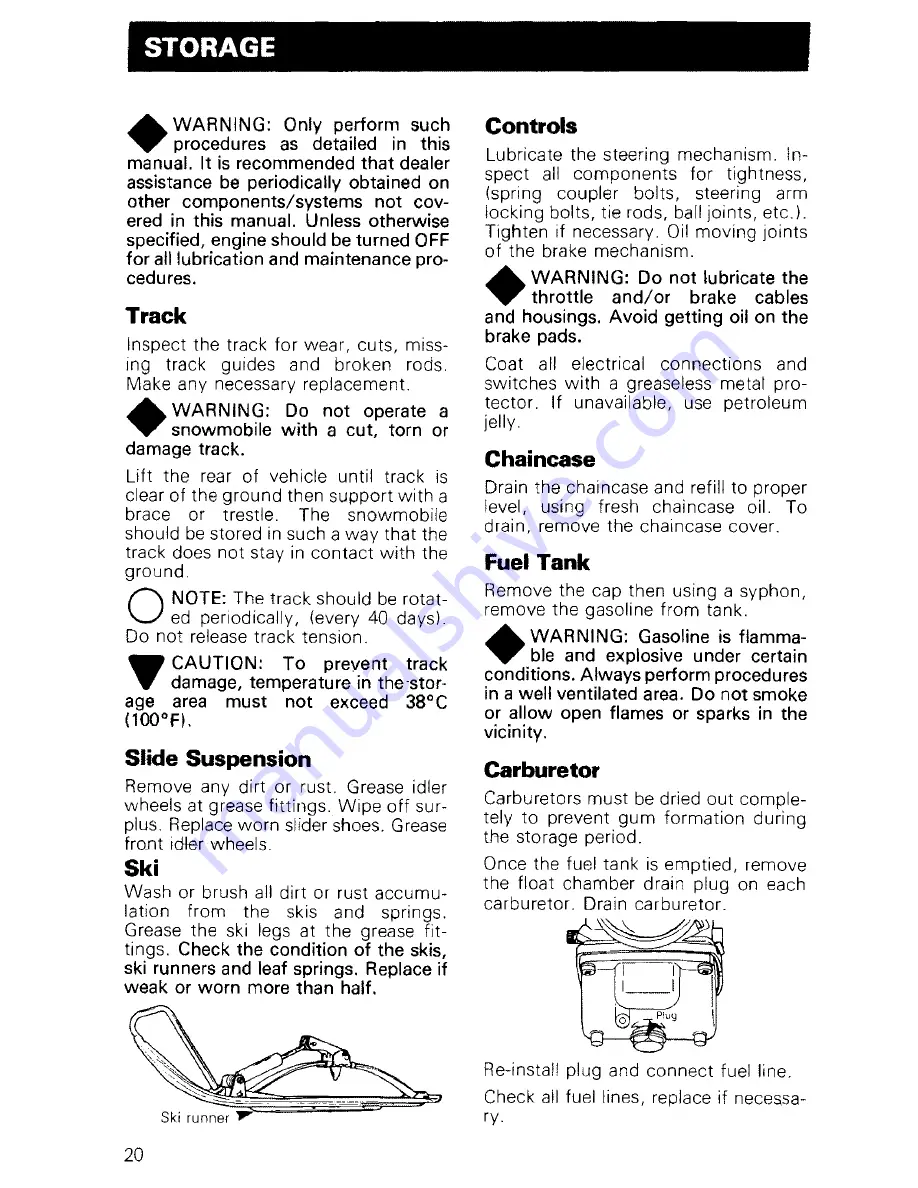 Ski-Doo EVEREST 500 1981 Operator'S Manual Download Page 22