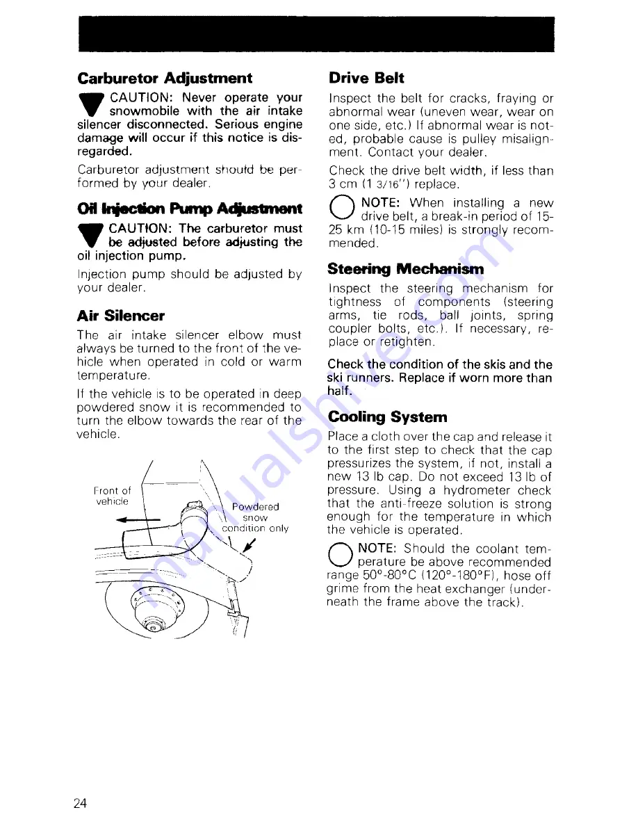 Ski-Doo EVEREST L/C ELECTRO 1981 Operator'S Manual Download Page 26