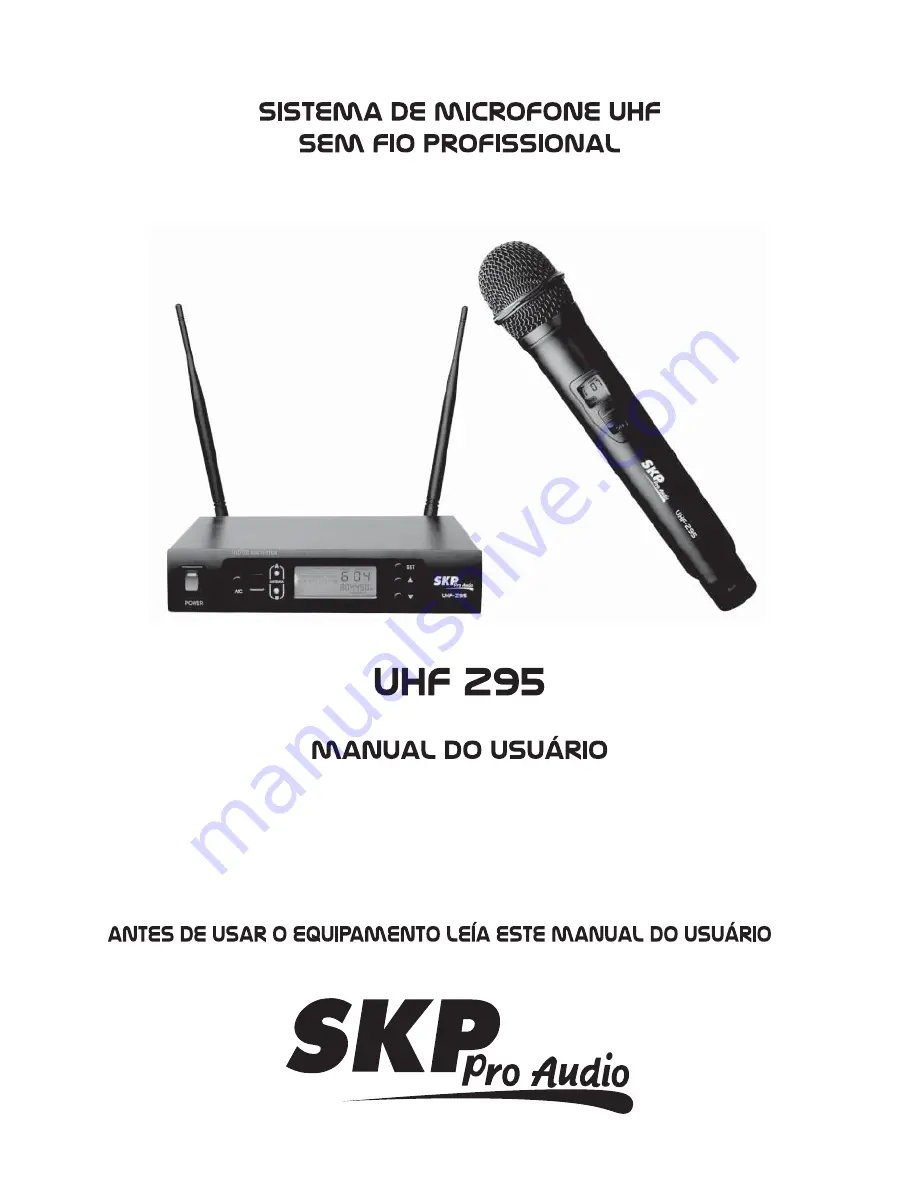 SKP Pro Audio UHF 295 Скачать руководство пользователя страница 23