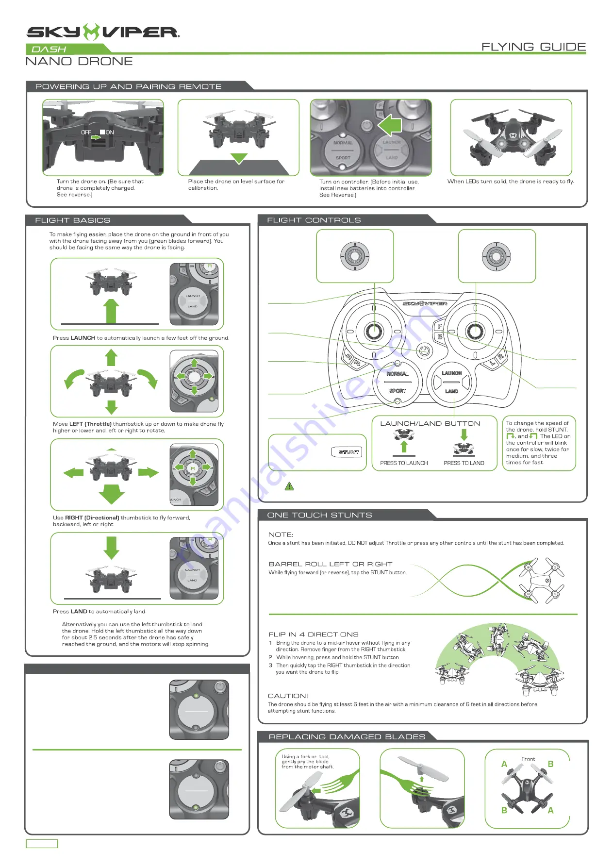 sky viper DASH Flying Manual Download Page 1