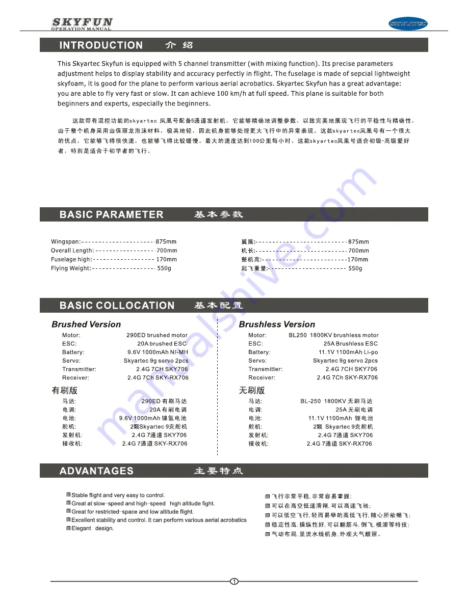 SkyArtec Skyfun Operation Manual Download Page 2