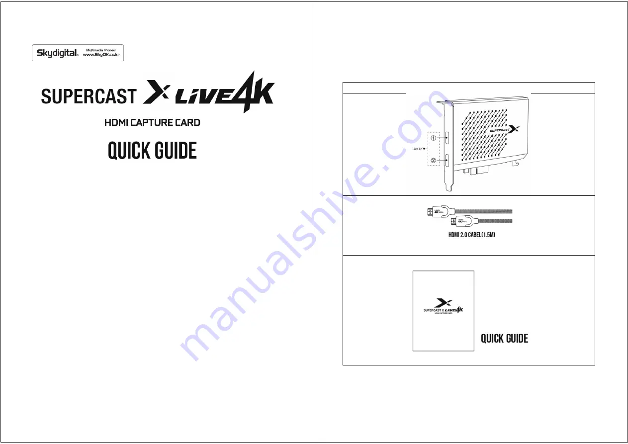 Skydigital SUPERCAST X LIVE 4K Скачать руководство пользователя страница 1