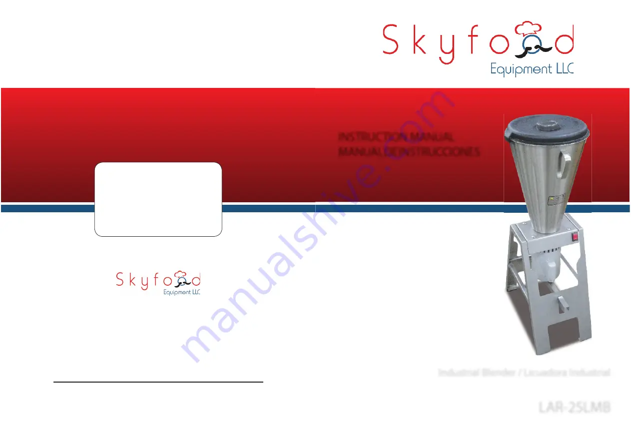 Skyfood LAR-25LMB Instruction Manual Download Page 1