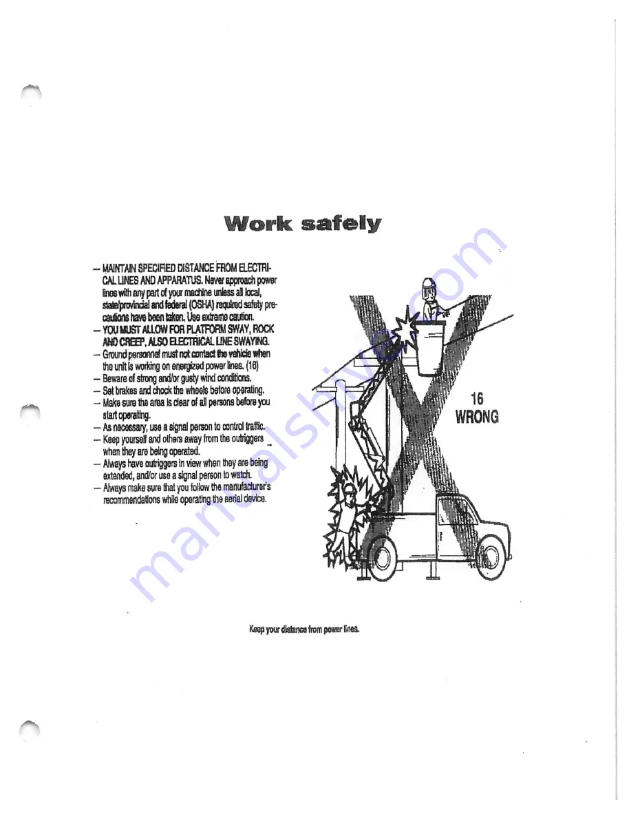 Skylift Mini-Linesman Manual Download Page 30